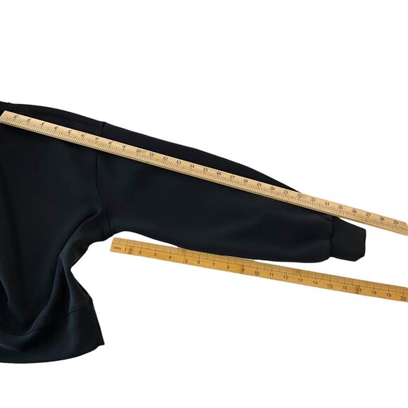 Lululemon Perfectly Oversized Cropped Crew Softstreme Black Womens 2 Sweatshirt - Picture 8 of 9